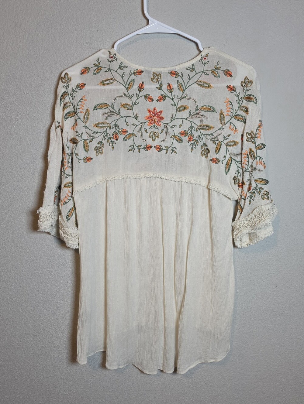 Ranna Gill Anthropologie Jumel Embroidered Top S Small Boho Floral Peasant Blous - Picture 6 of 9